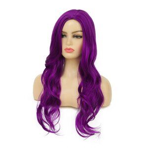 Purple Long Side Part Hair Wigs